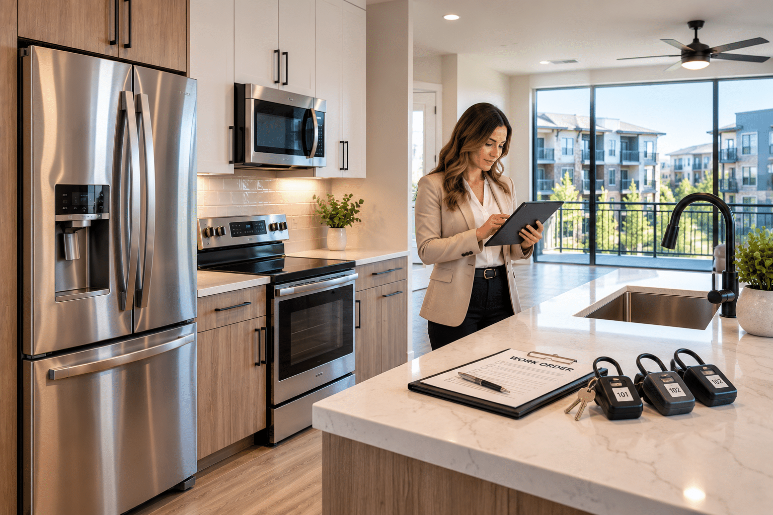 Property management appliance repair service in Austin